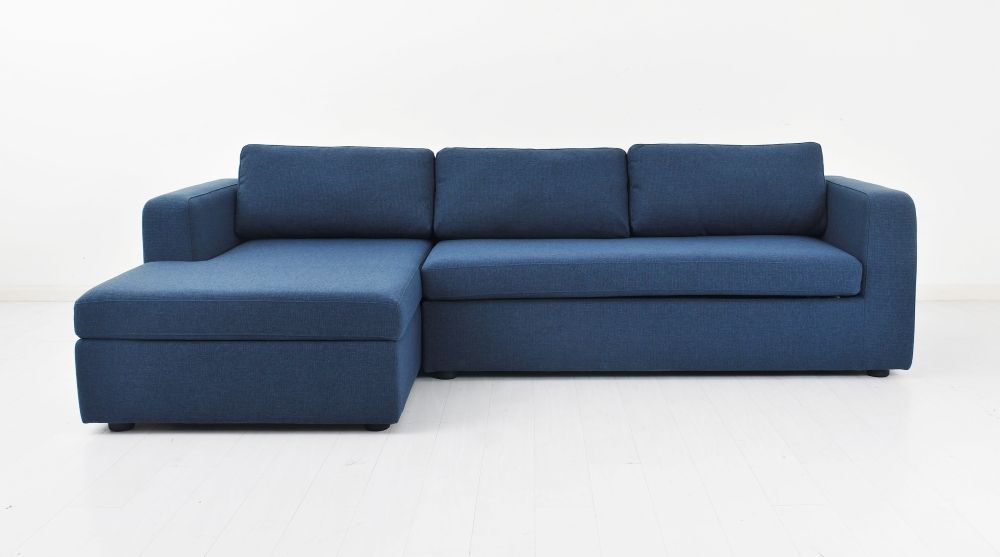 Divano componibile moderno blu