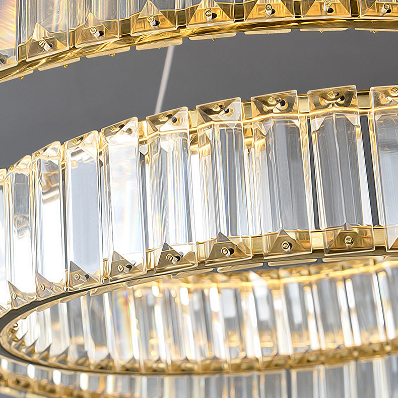 Lampadario moderno a spirale in cristallo