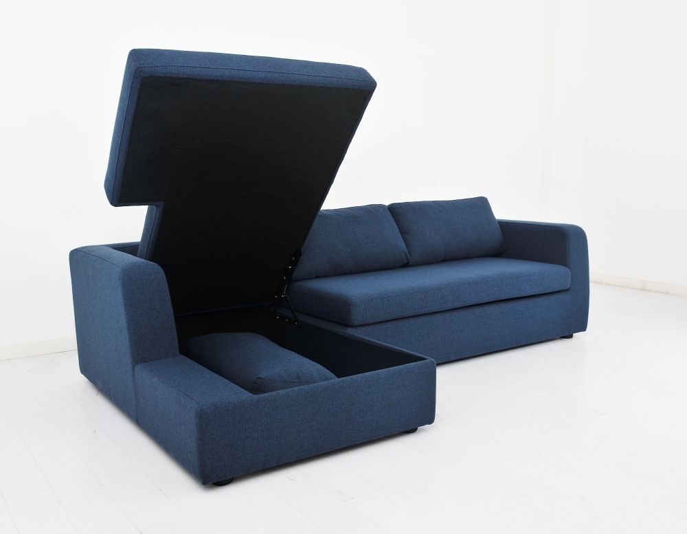Divano componibile moderno blu