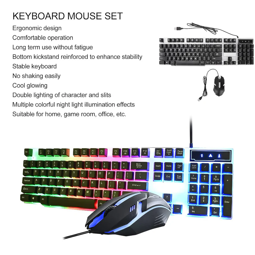 RGB Gaming Keyboard and Mouse Combo