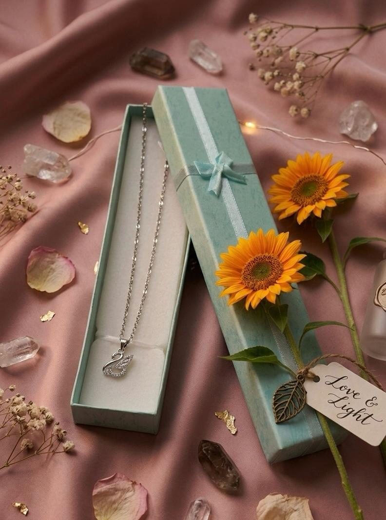 Swan Silver Necklace