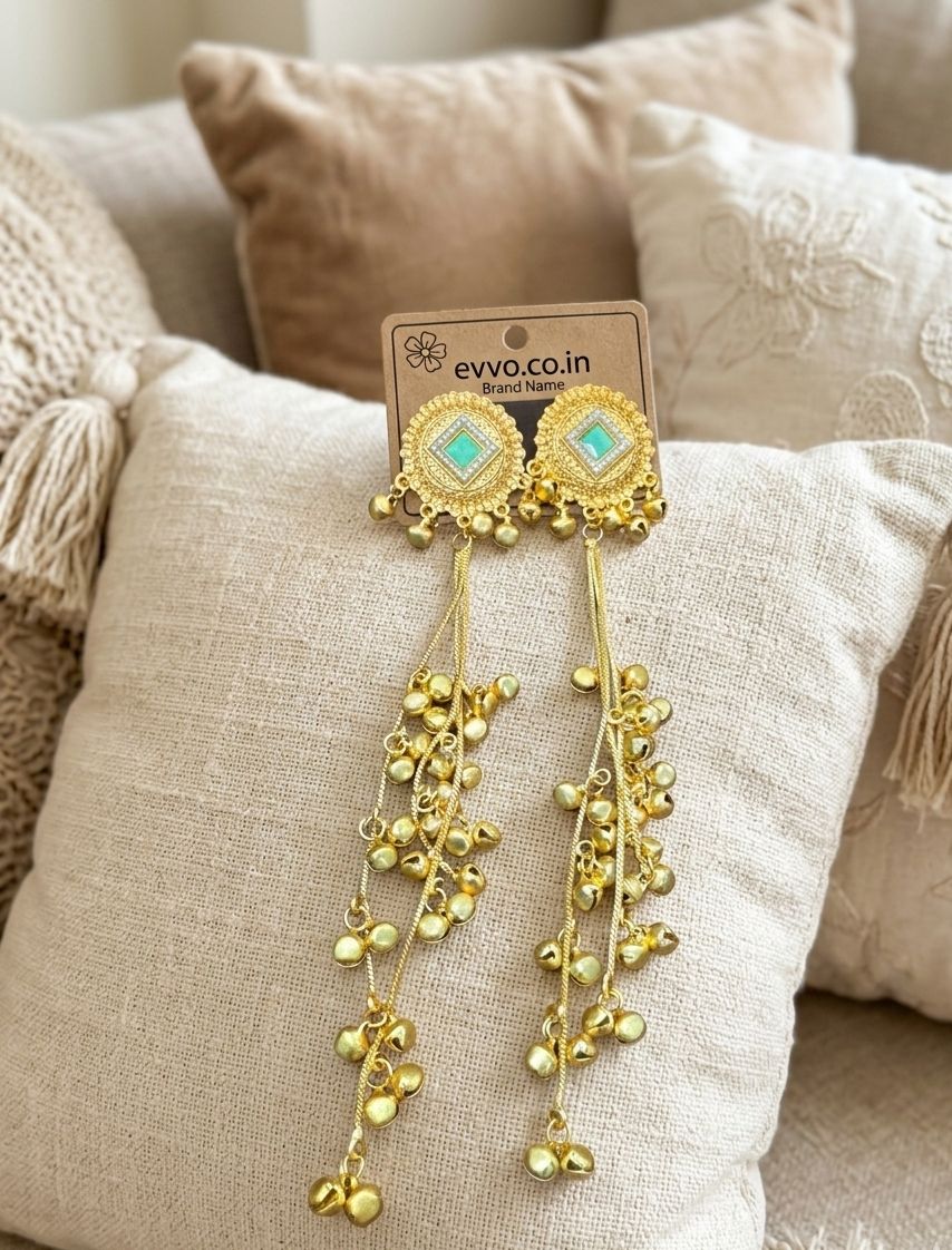 Gold Toned Statement Earrings