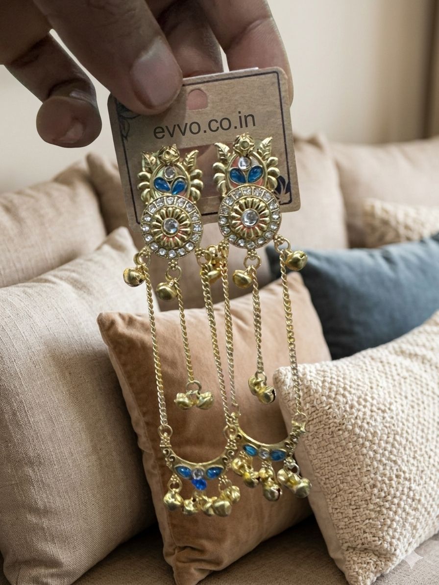 Traditional Gold-Plated Dangler Earrings