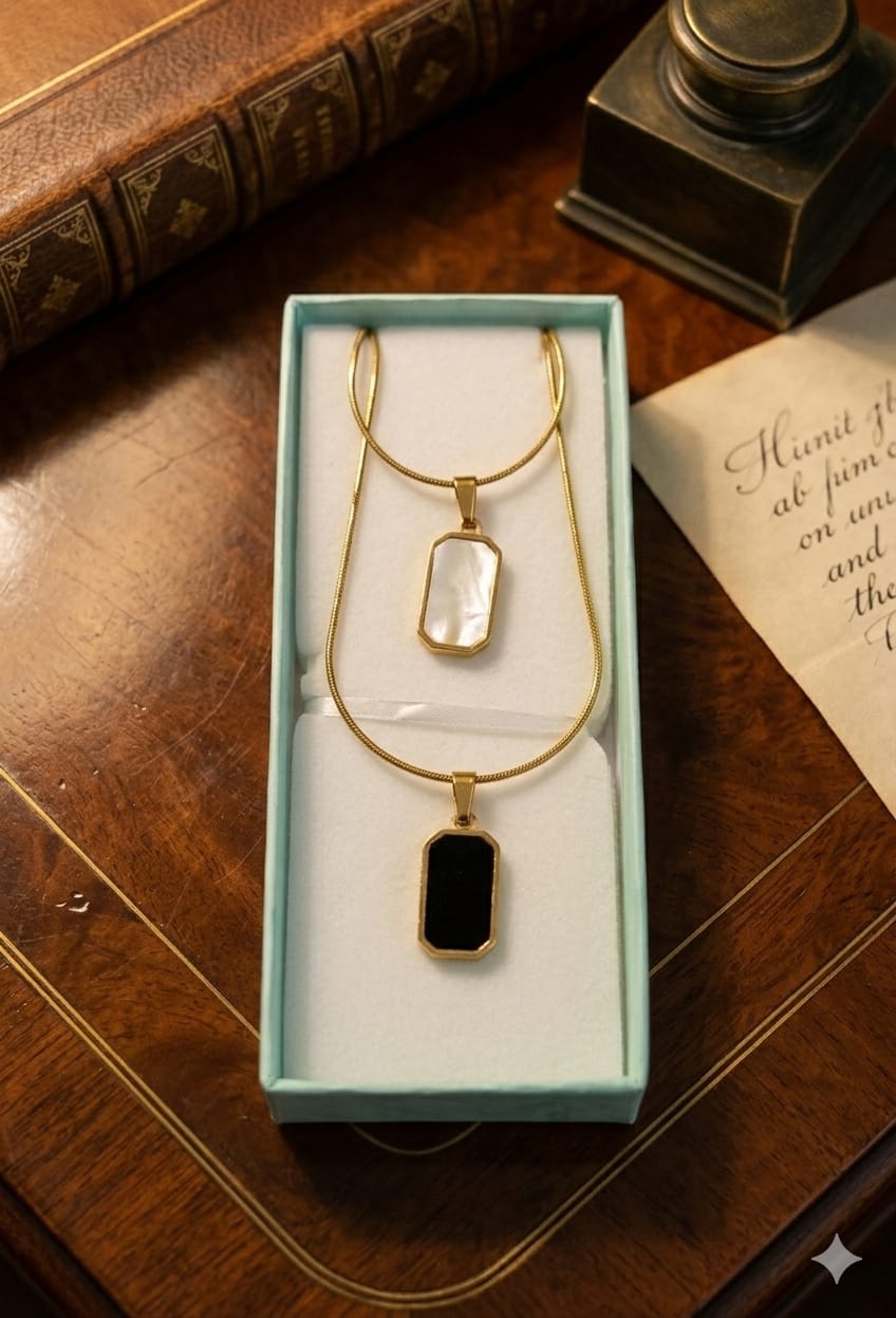 Elegant Dual Pendant Necklace Set