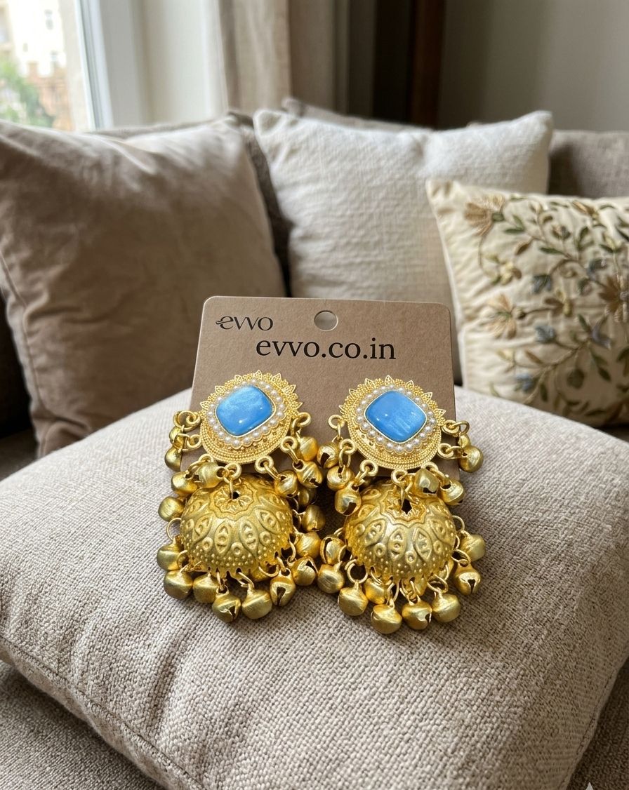 Gold Plated Statement Earrings