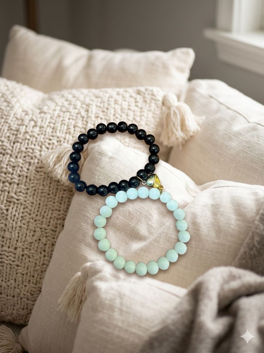Gemstone Beaded couple Bracelets