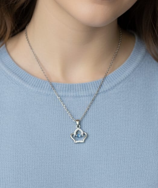 Crown Pendant Necklace
