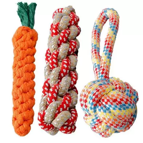 Colorful Rope Dog Toys Set