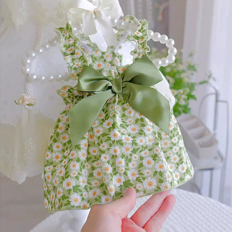 Floral Green Pet Dress