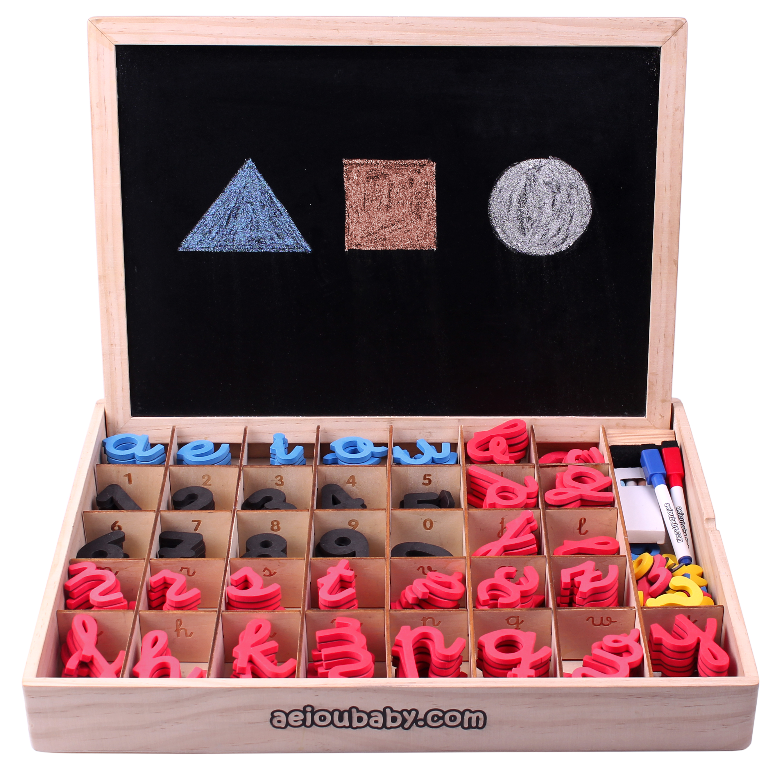Caja de Letras y Números Magnéticos Montessori