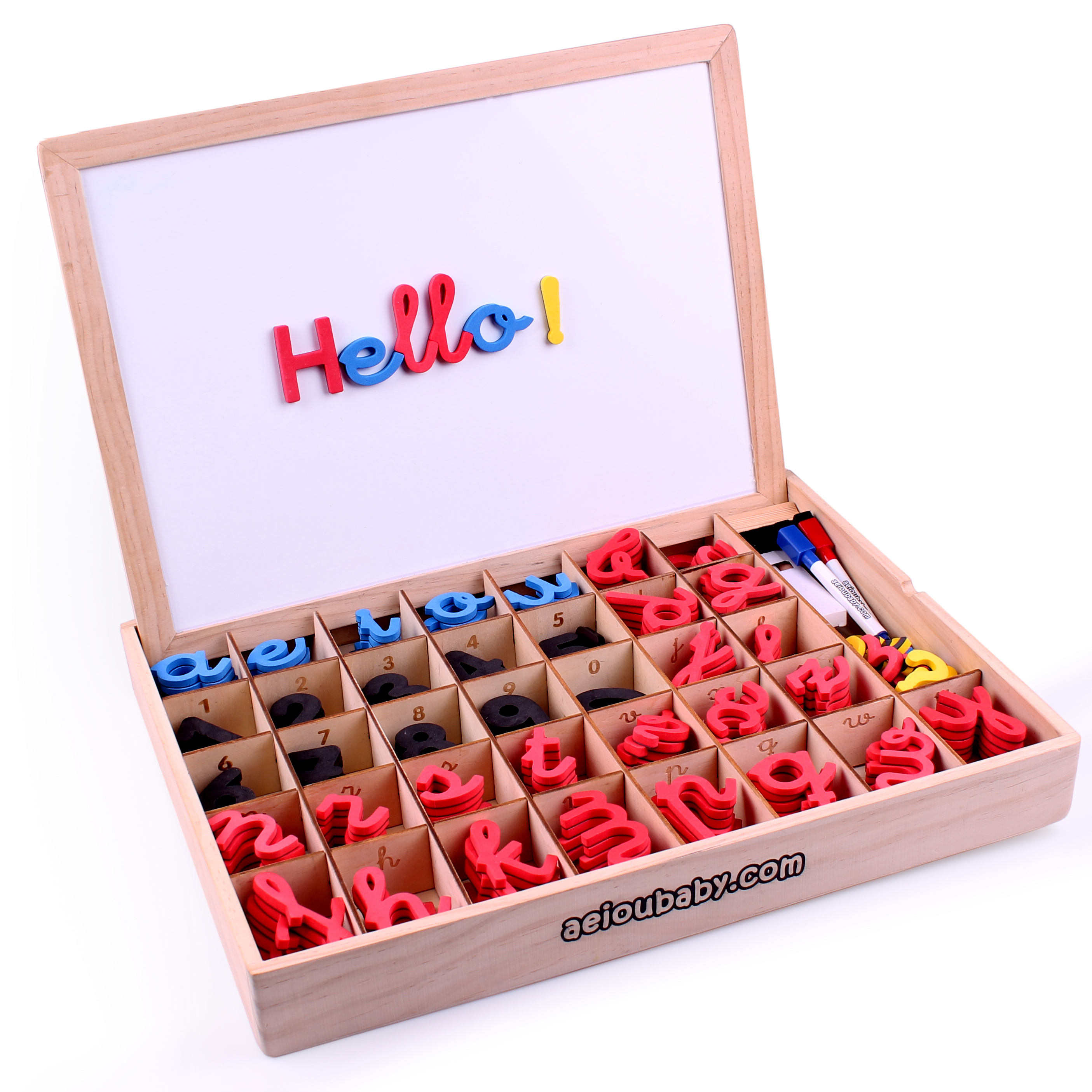 Caja de Letras y Números Magnéticos Montessori