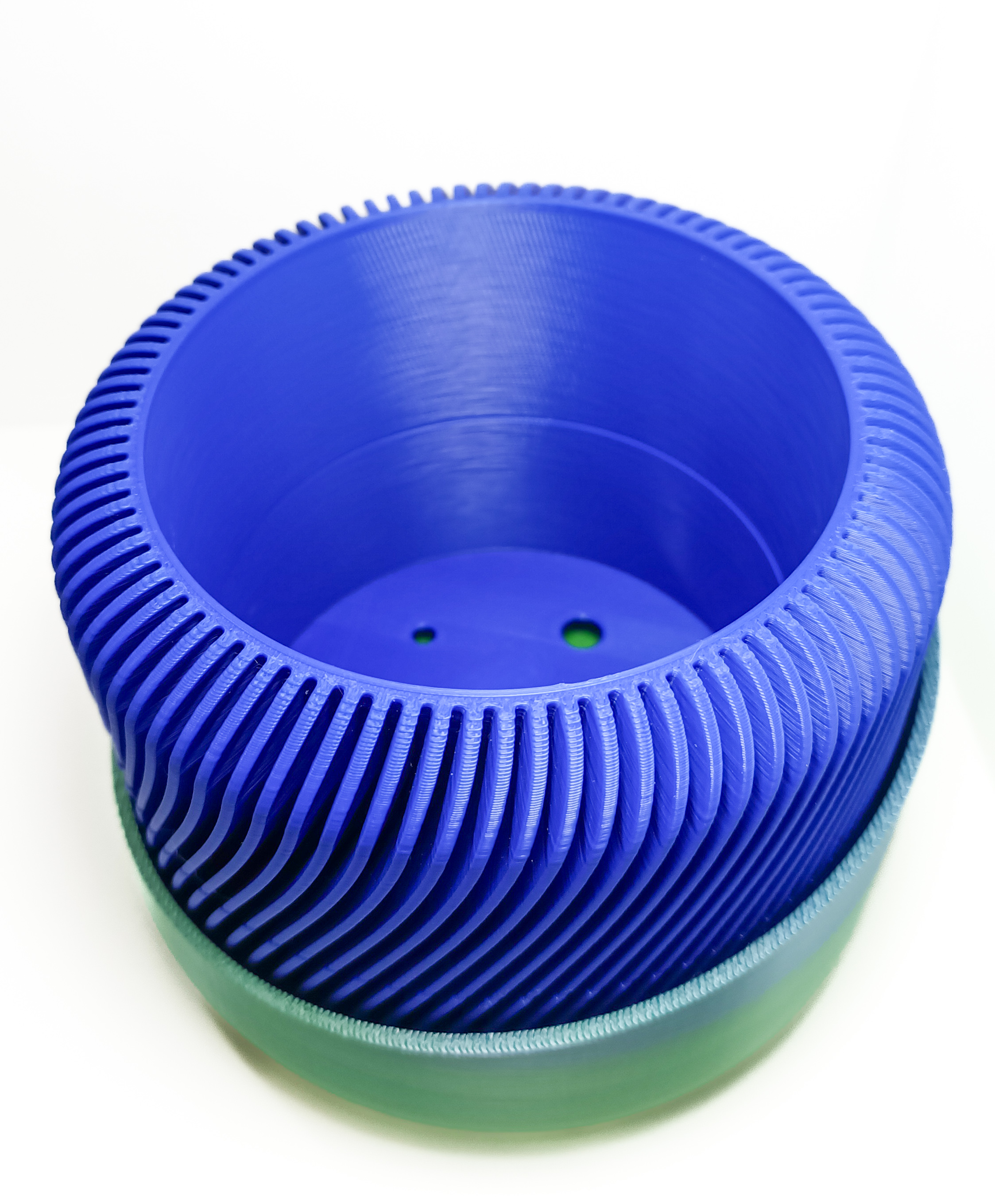 Modern Textured Plant Pot with Drain Base