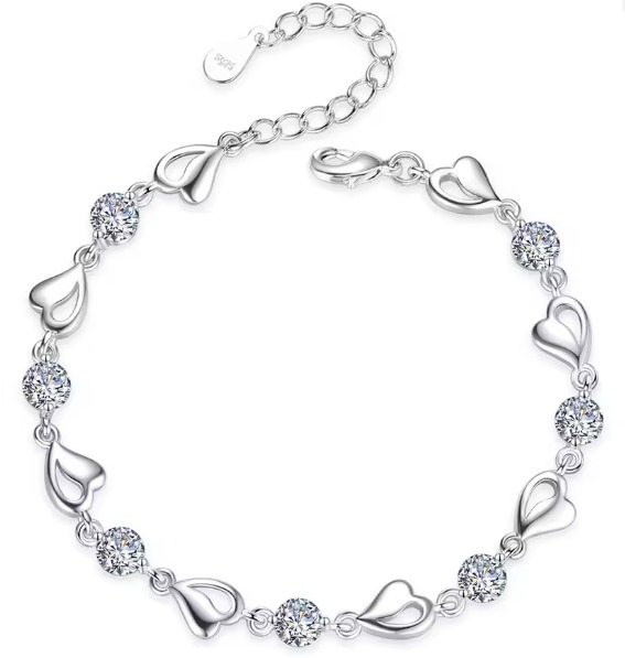 🎁 Exclusive Free Gift – Crystal Heart Bracelet