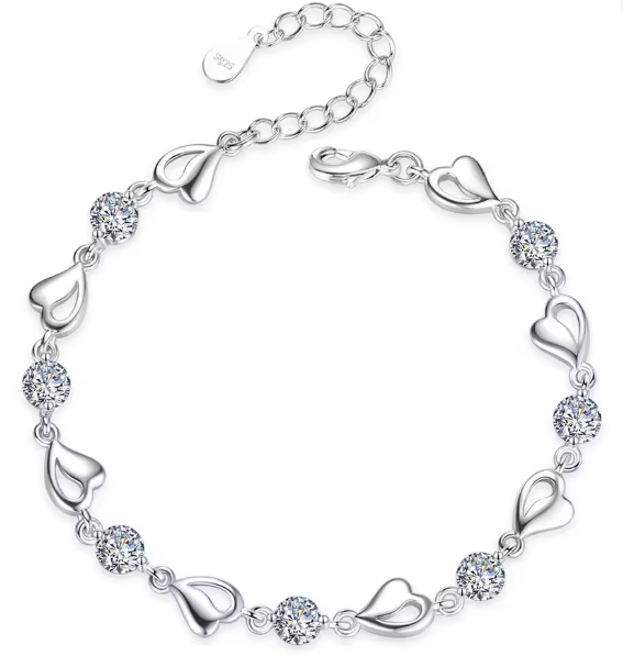 🎁 Exclusive Free Gift – Crystal Heart Bracelet