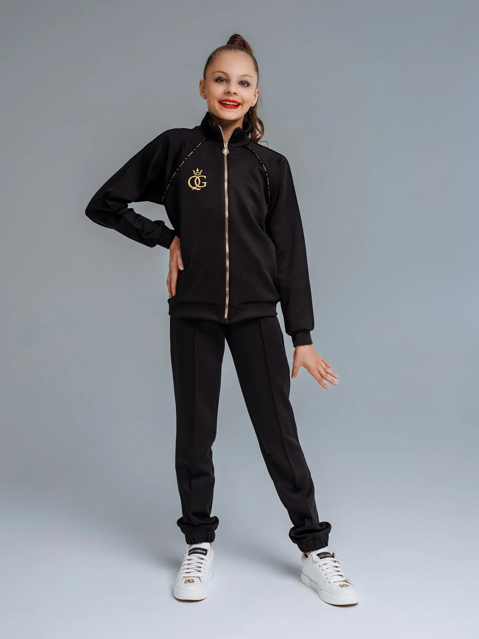 QUEEN GYM-Premier Black Tracksuit