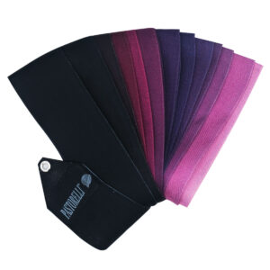 Pastorelli Archè ribbon Black-Fuchsia-Violet-Pink Platinum FIG