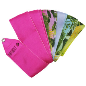 Pastorelli Antigua Archè leaves ribbon Fuchsia/Light Blue/Green FIG