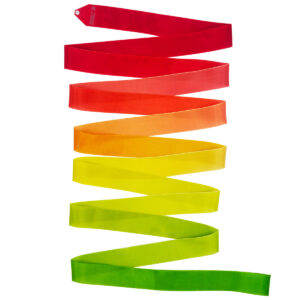 Pastorelli Archè ribbon Red-Orange-Yellow-Green Platinum FIG