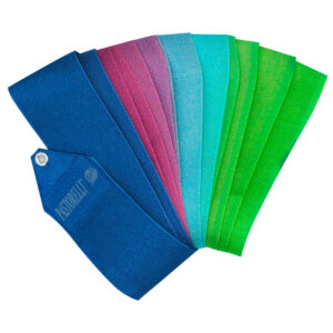 Pastorelli Archè ribbon Blue-Fuchsia-Light Blue-Lime Green Platinum FIG
