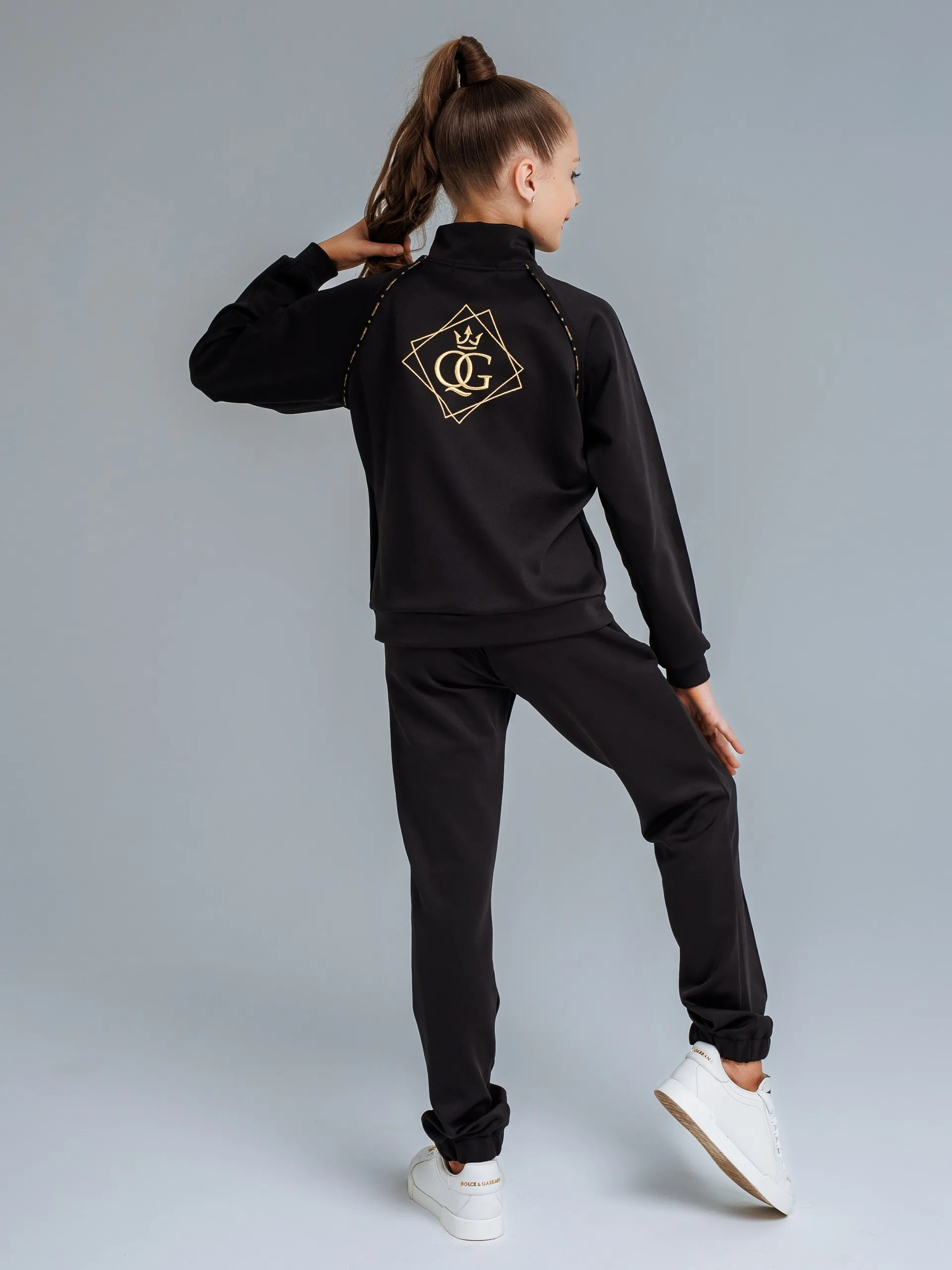 QUEEN GYM-Premier Black Tracksuit