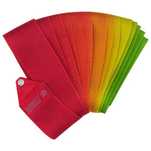 Pastorelli Archè ribbon Red-Orange-Yellow-Green Platinum FIG