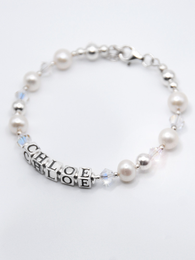 Personalised Freshwater Pearl Bracelet Sterling Silver