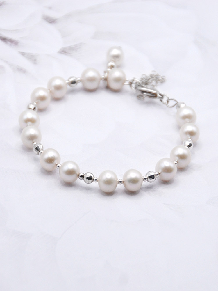 Precious Freshwater Pearl Bracelet Sterling Silver