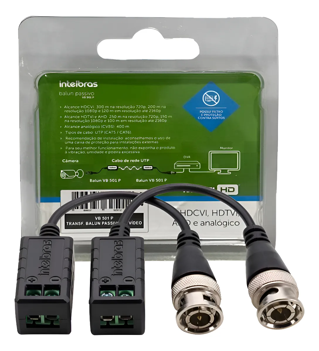 Kit Balun Passivo Intelbras VB 501 P