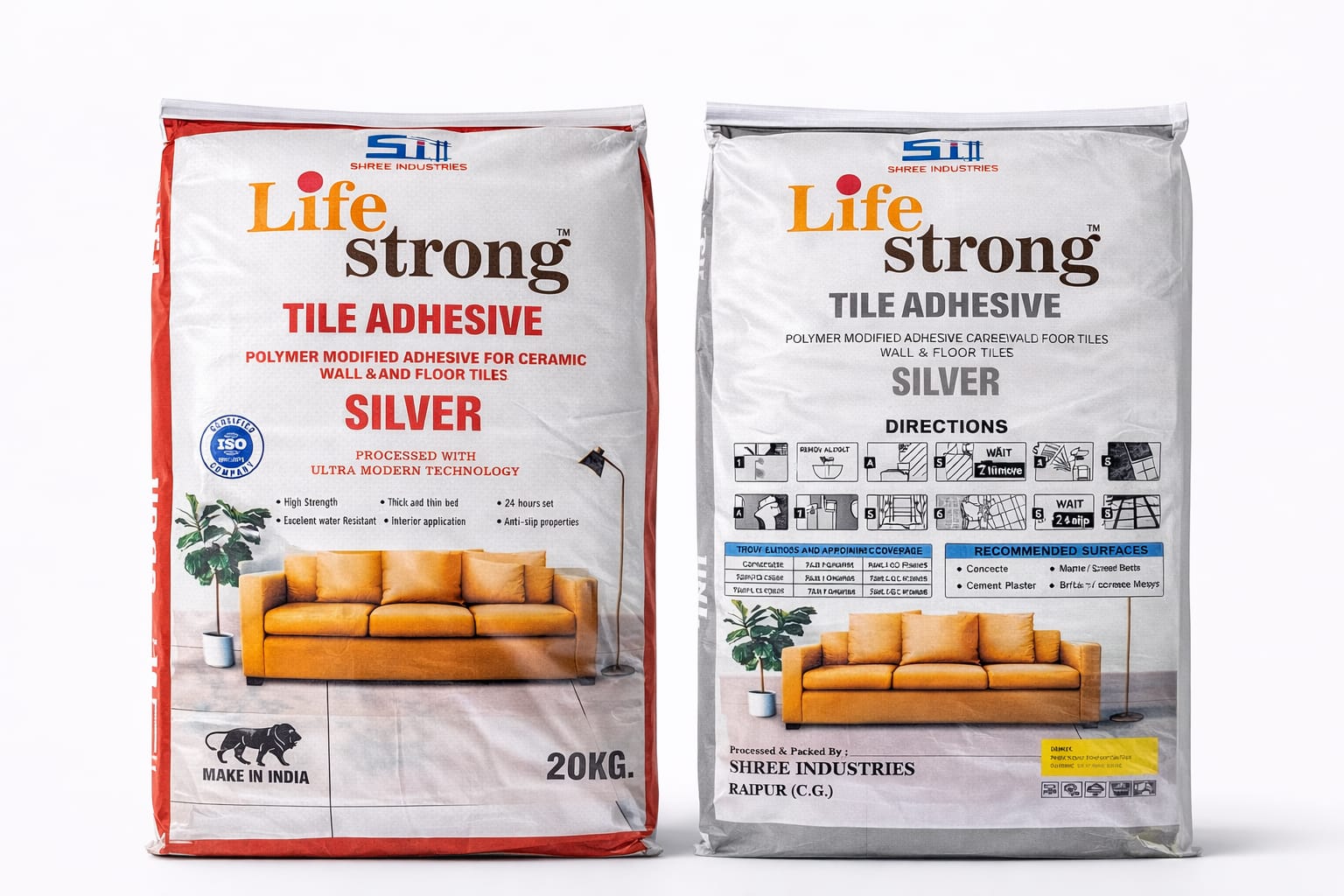Lifestrong Tile Adhesive Silver 20kg