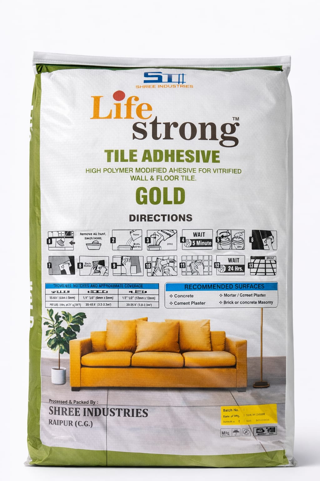 Lifestrong Tile Adhesive Gold 20kg
