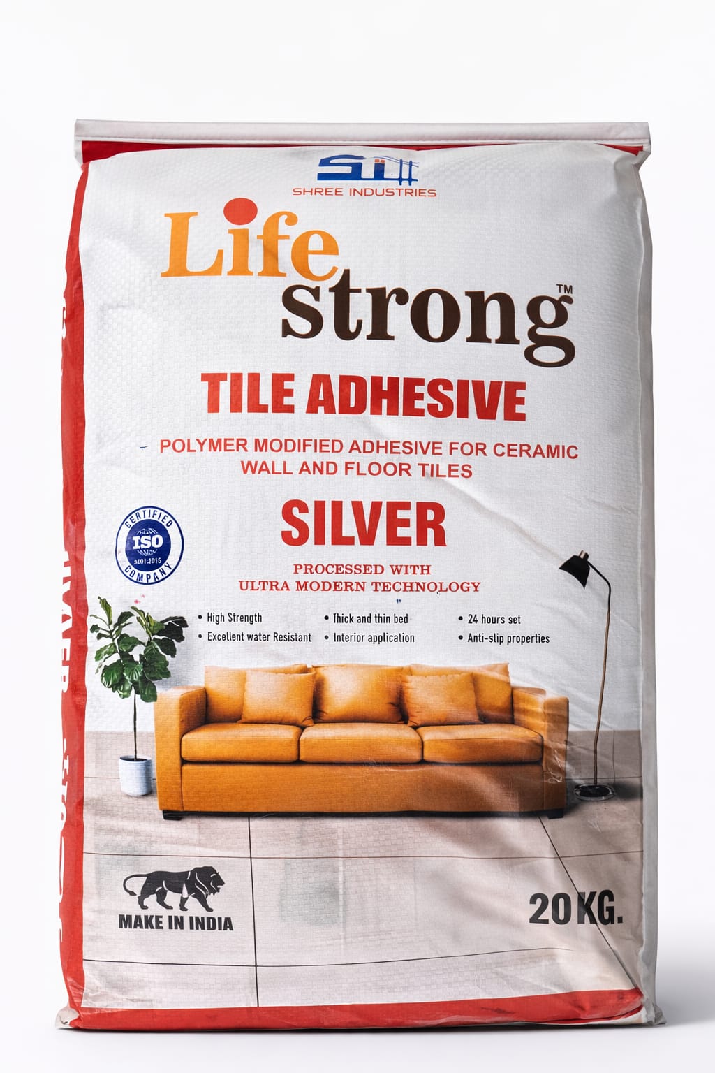 Lifestrong Tile Adhesive Silver 20kg