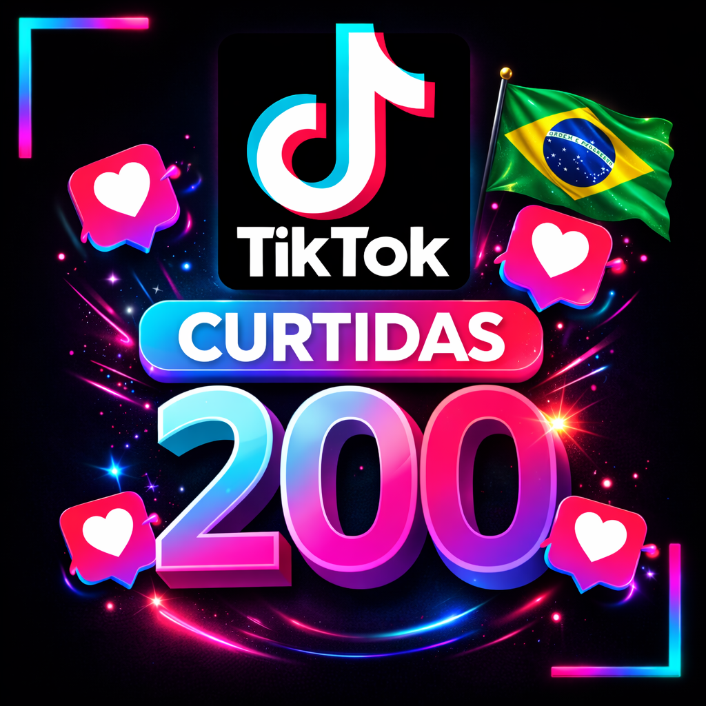 200 Curtidas TikTok Brasileiras