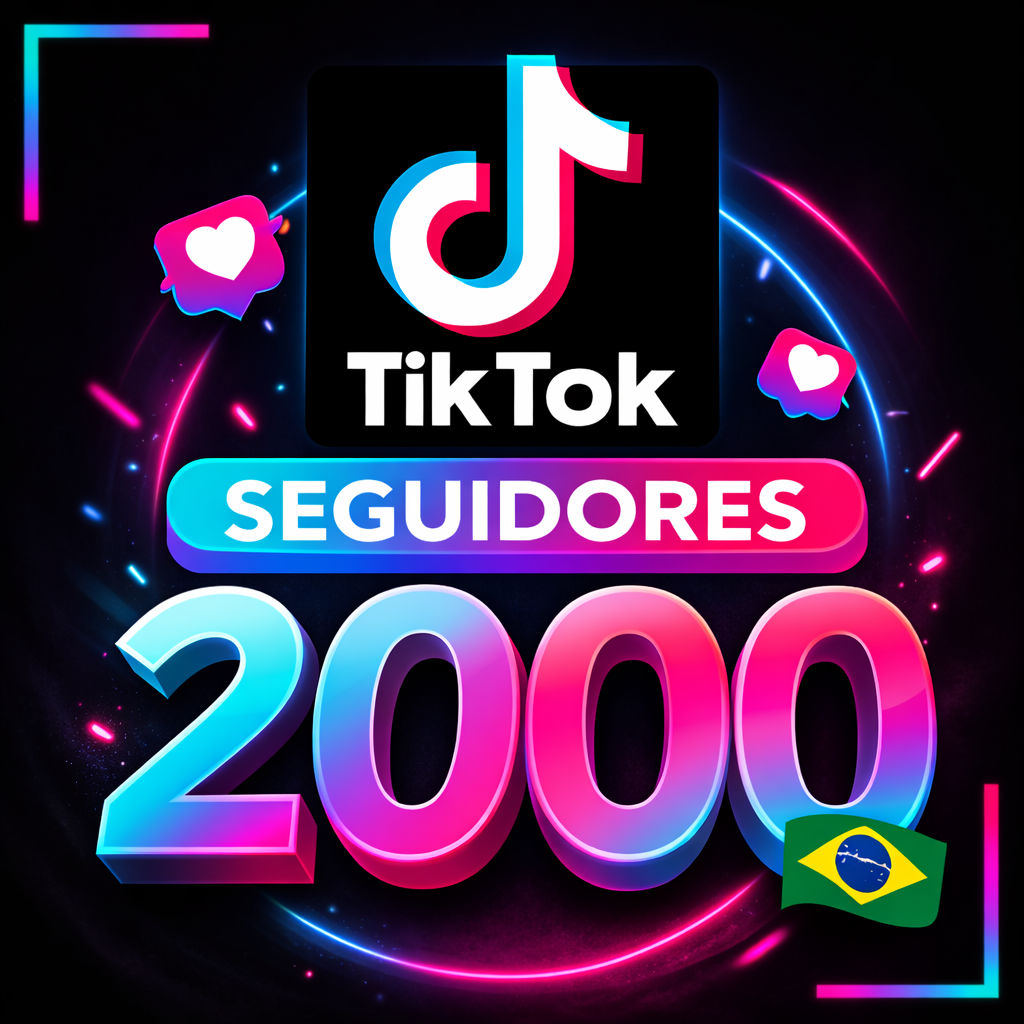 2.000 Seguidores TikTok 100% Brasileiros