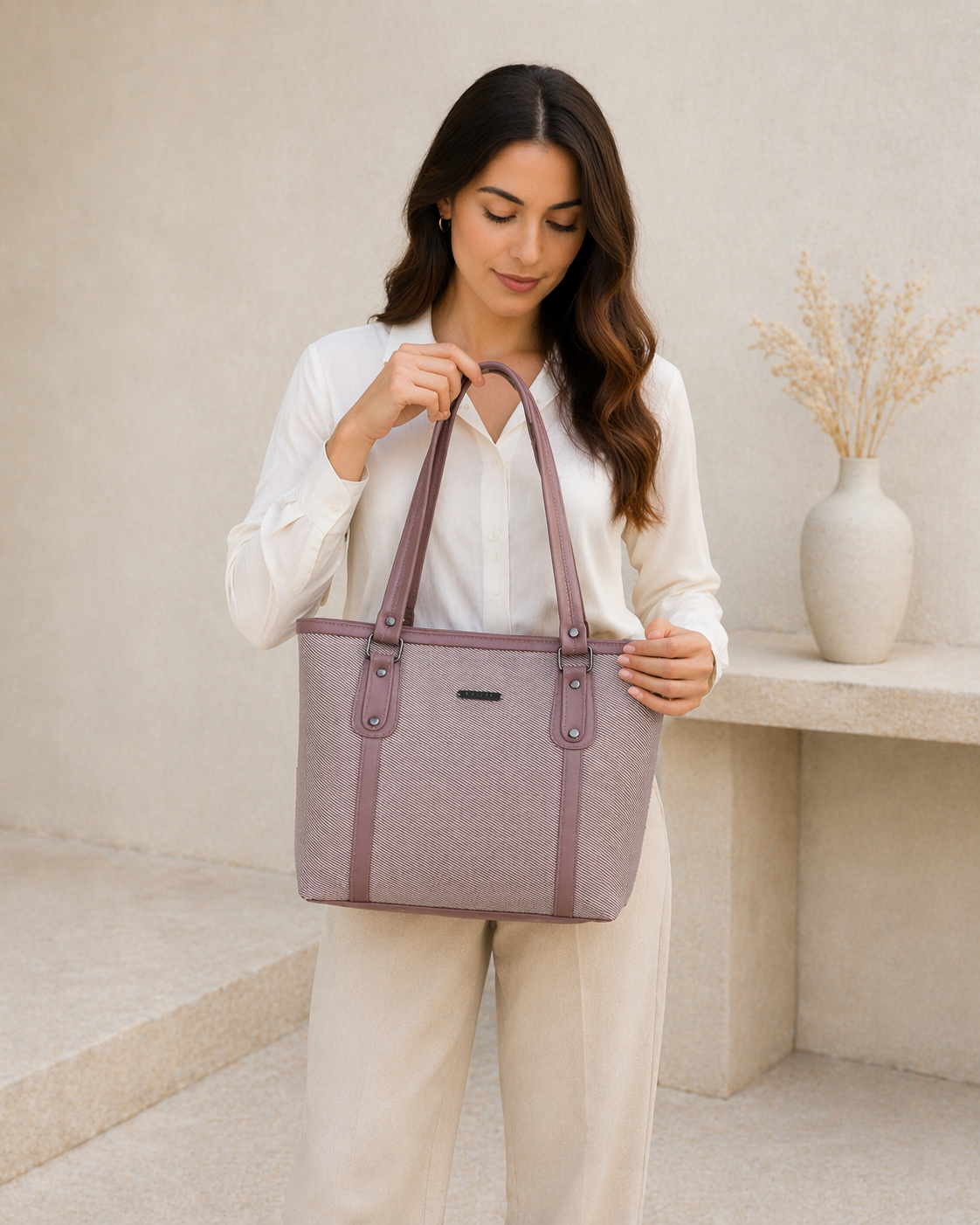 Elegant Mauve Handbag