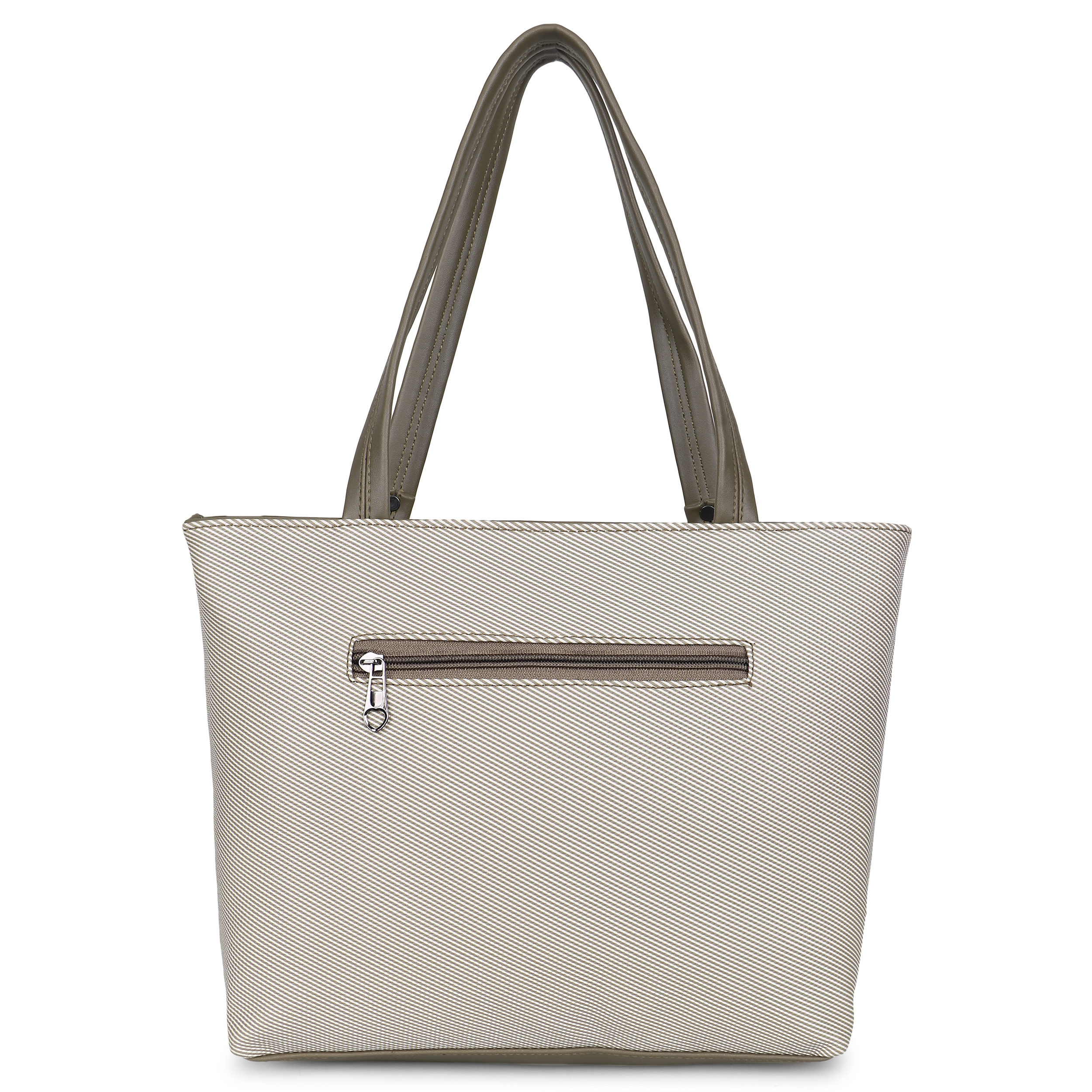 Classic Beige With Green Tote Bag