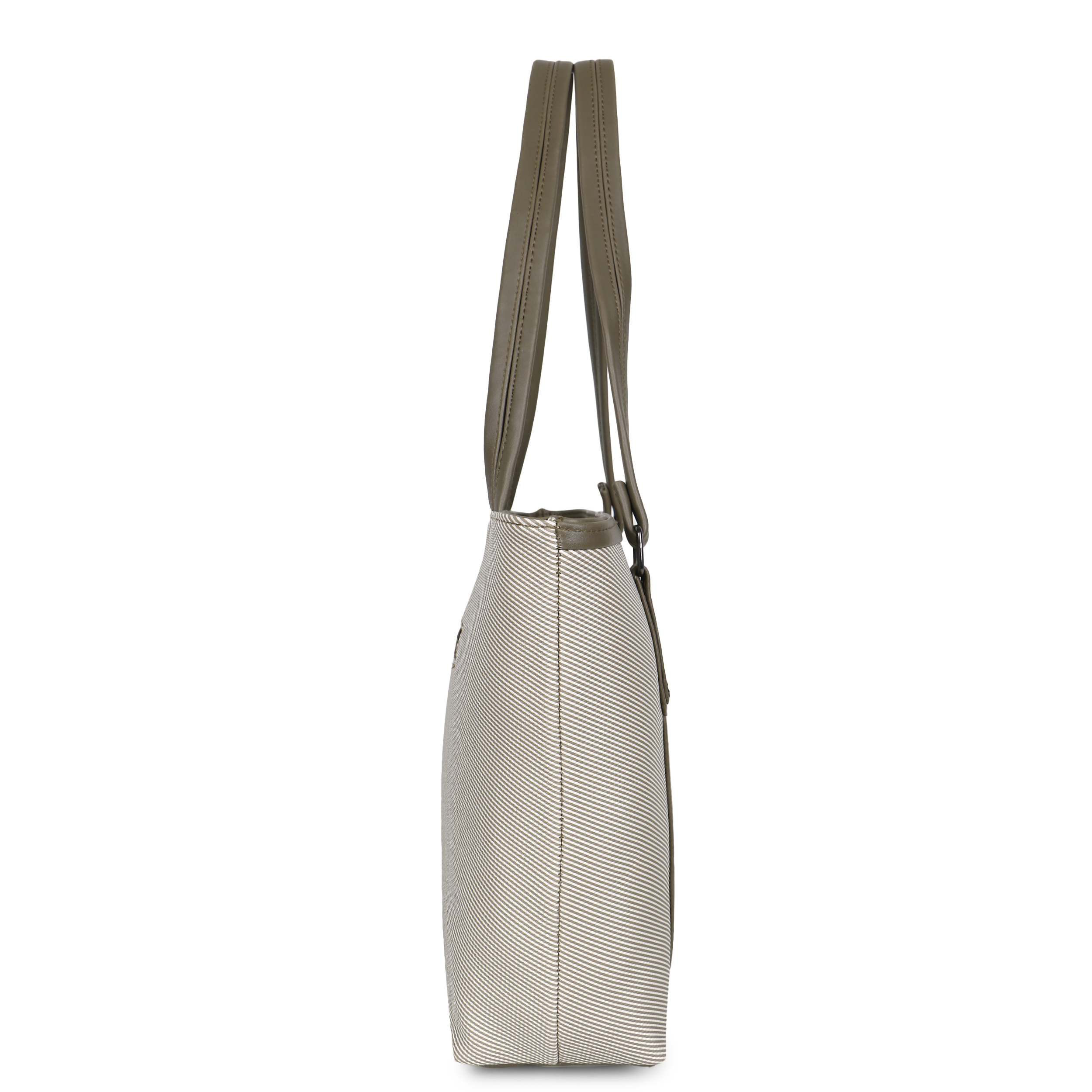 Classic Beige With Green Tote Bag