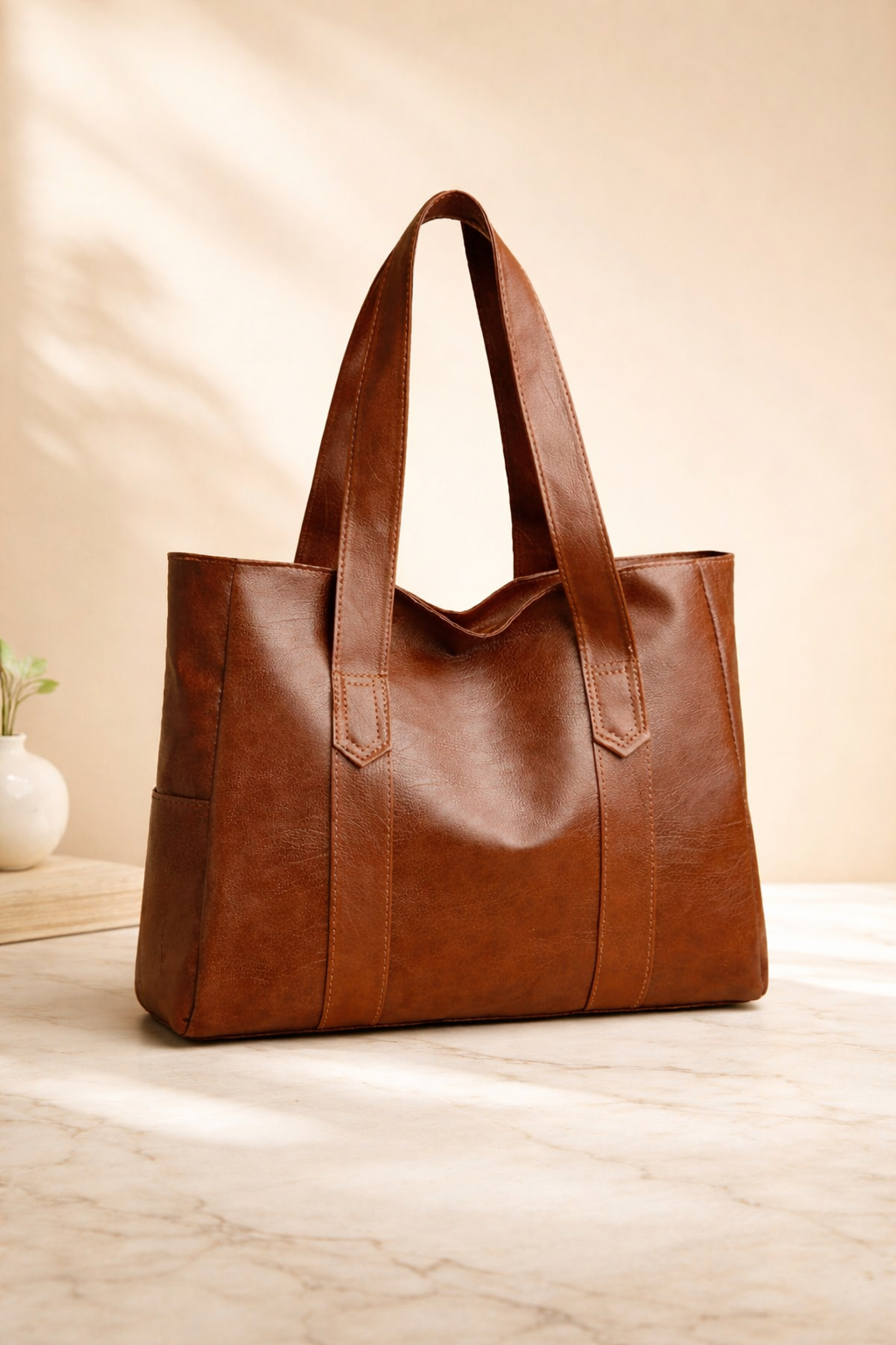 Classic Leather Tote Bag