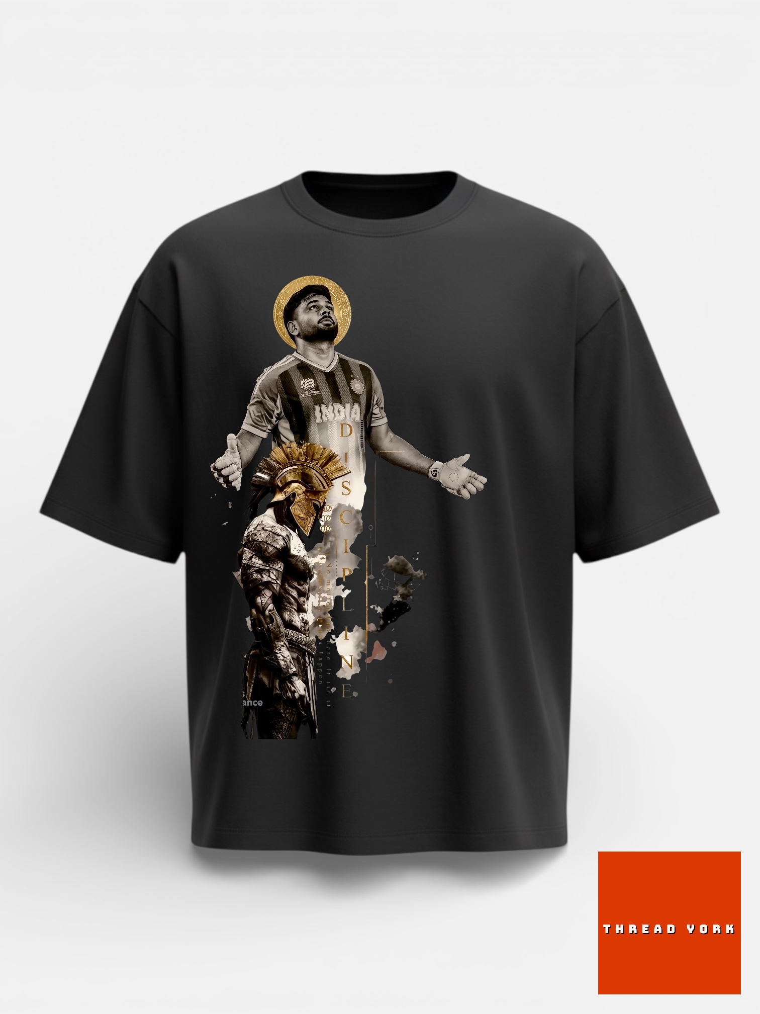 India Cricket Hero Graphic Tee BLACK