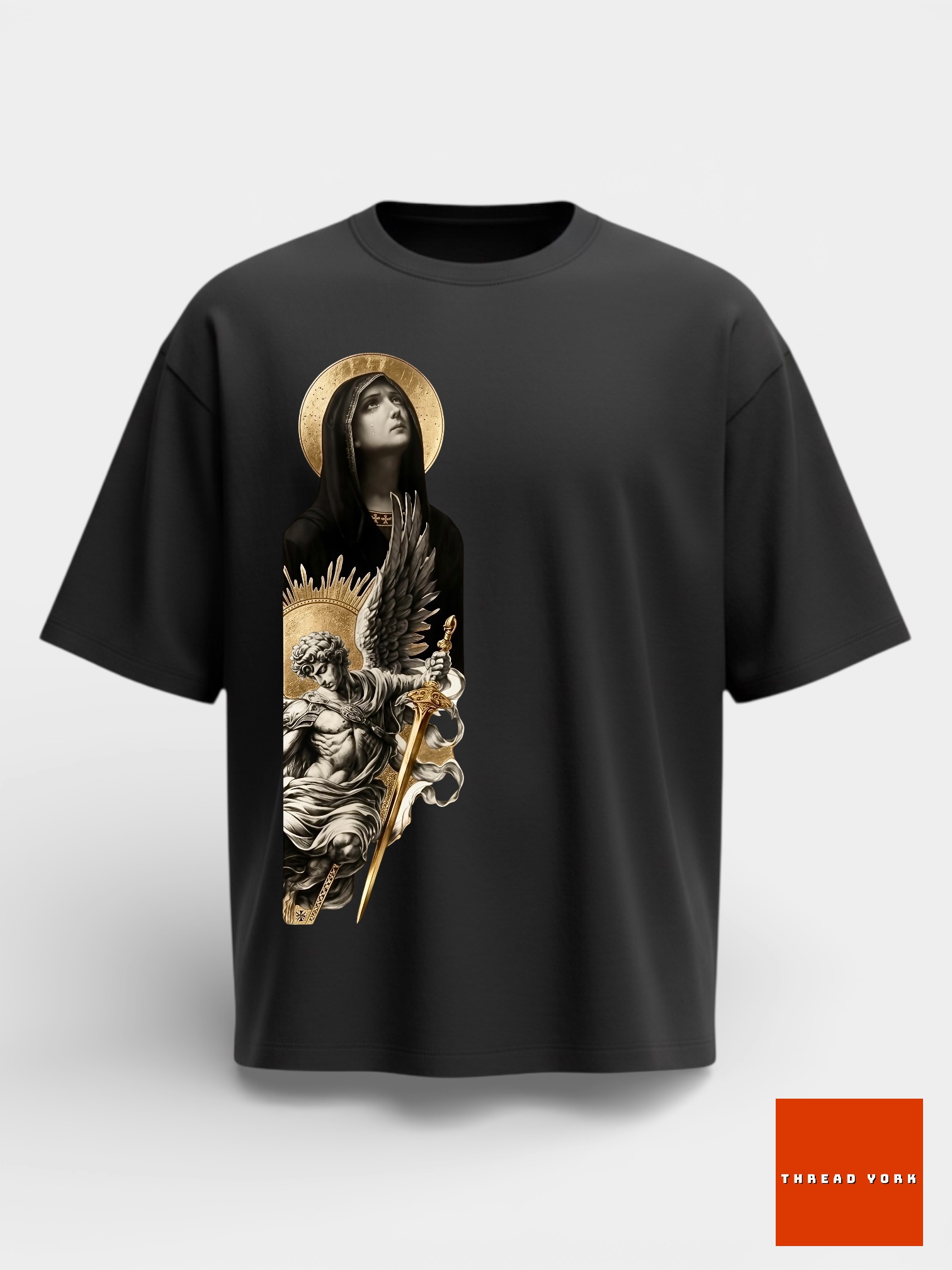 Graphic Black Oversized T-Shirt BLACK