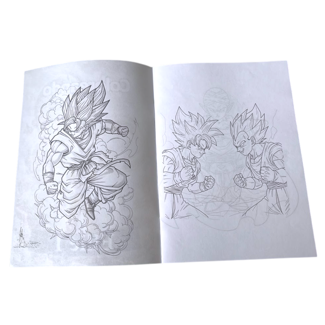 Libro para Colorear Personalizado de Goku y Dragon Ball