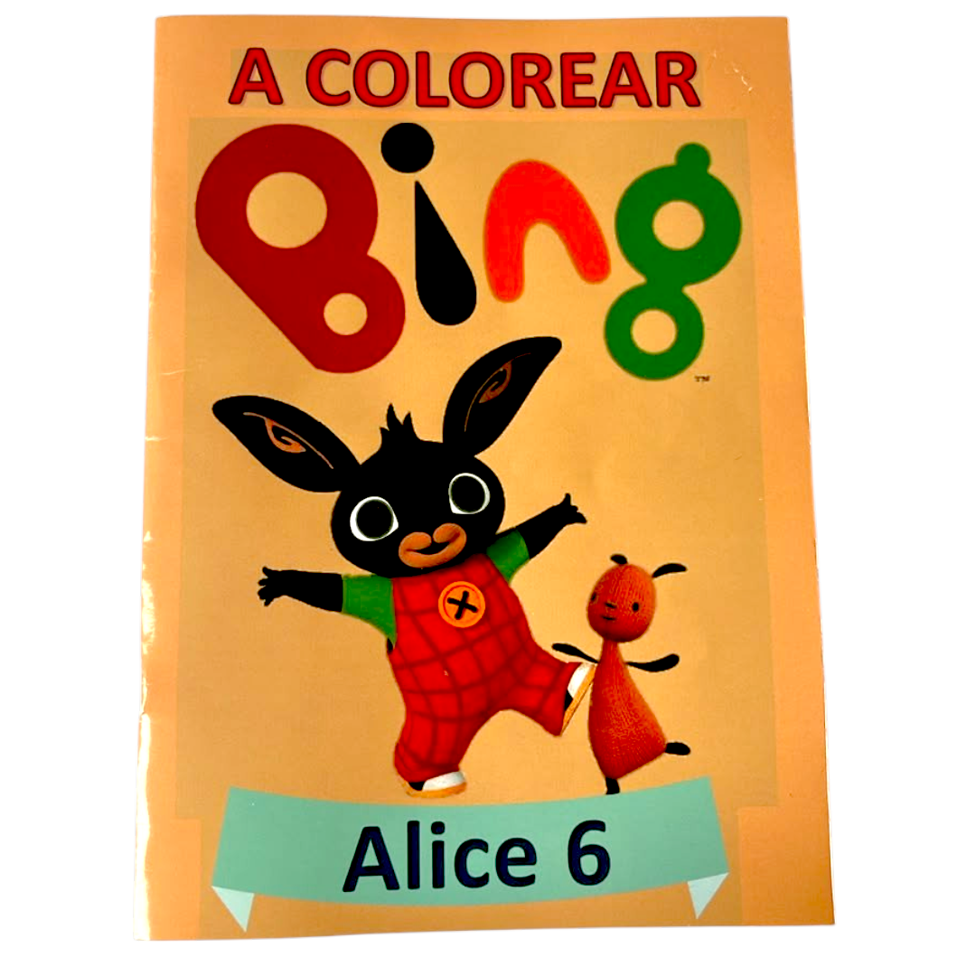 Libro para Colorear Personalizado de Bing y sus Amigos
