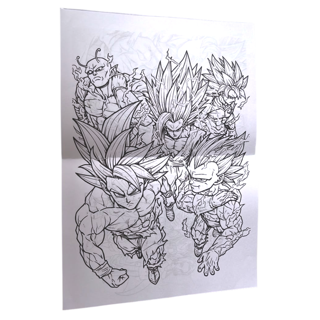 Libro para Colorear Personalizado de Goku y Dragon Ball