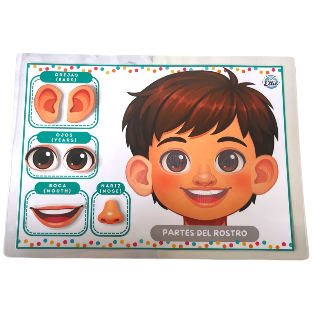 Juego Didáctico Partes del Rostro – Personalizado
