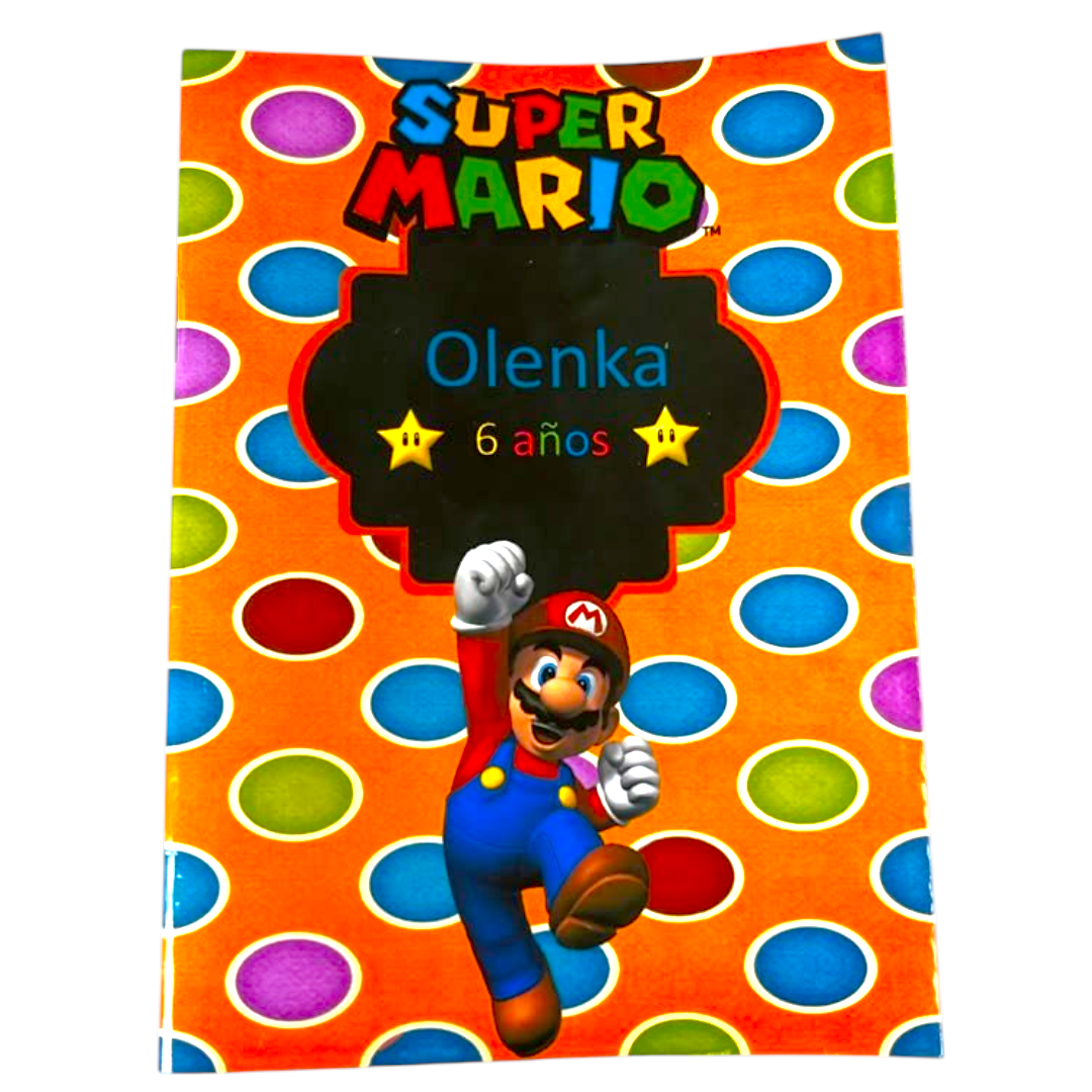 Libro para Colorear Personalizado de Super Mario Bros. - Docena