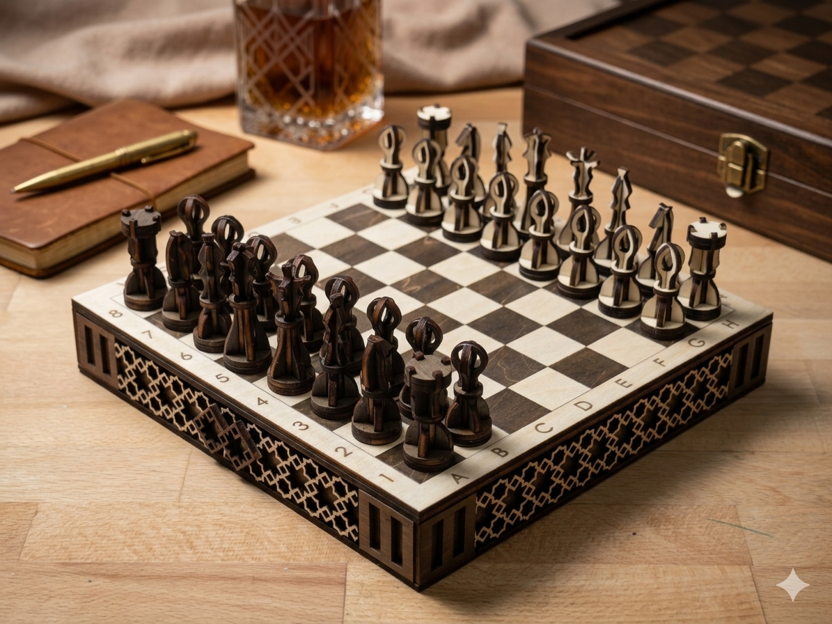 Handcrafted Wooden Chess Set