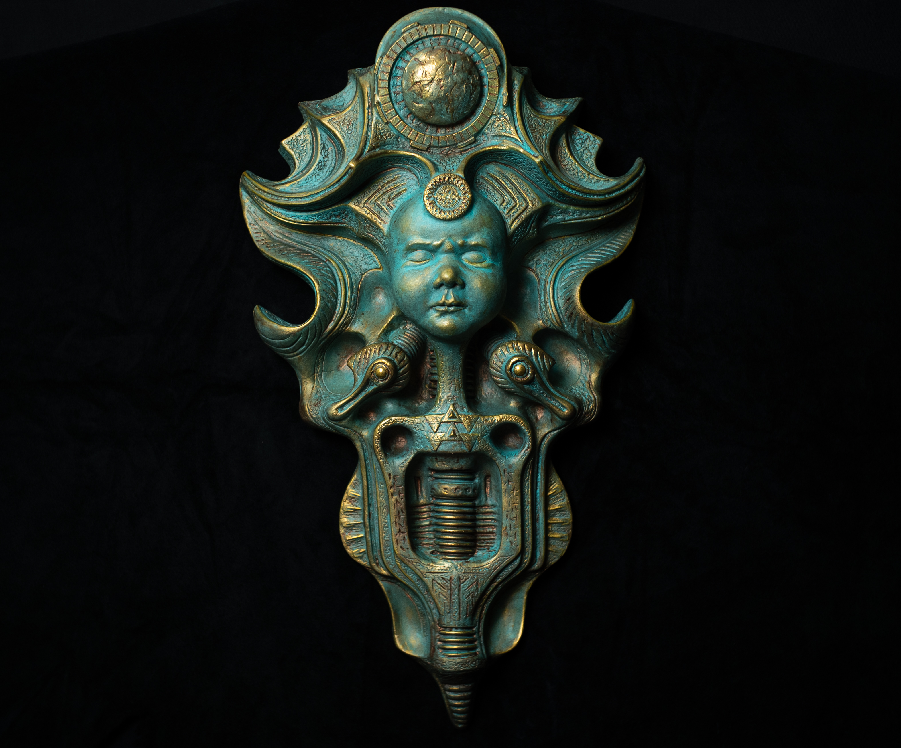Alien Sculpture Wall Plaque
