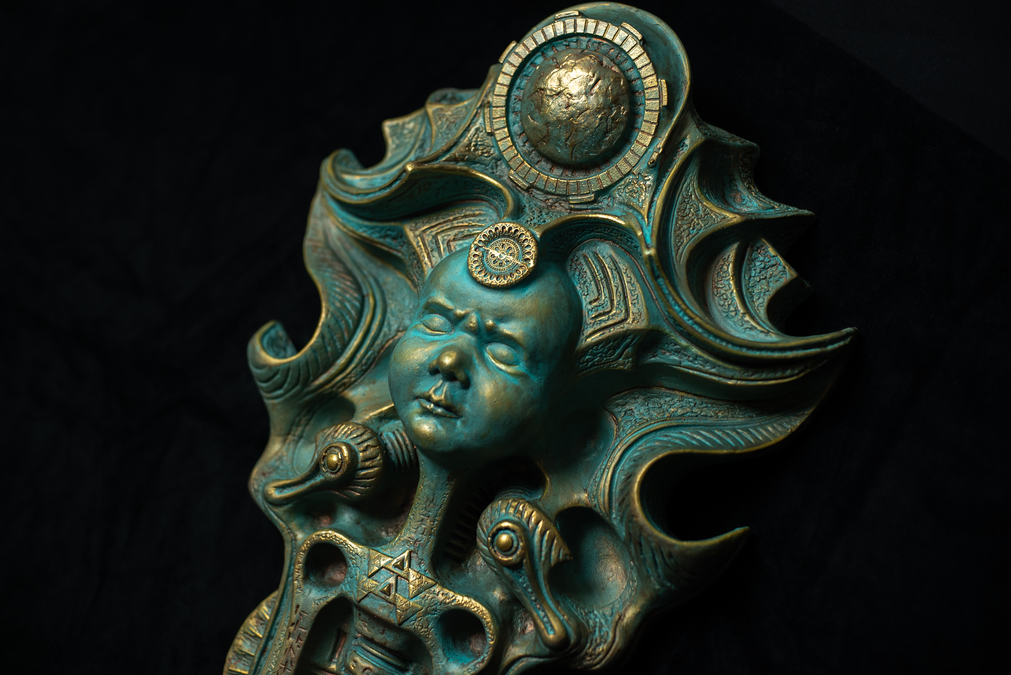 Alien Sculpture Wall Plaque