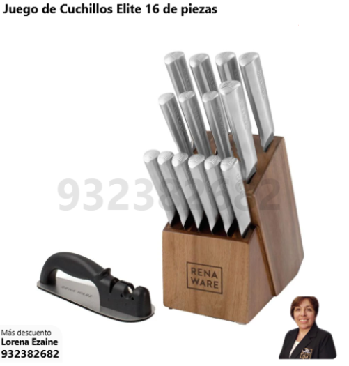 JUEGO DE CUCHILLOS ELITE 16 DE PIEZAS
