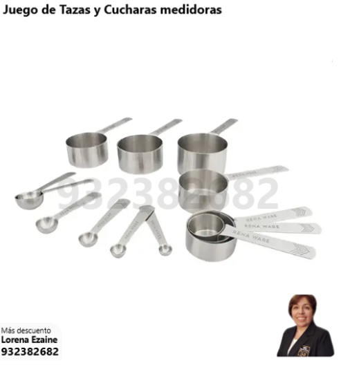 JUEGO DE TAZAS Y CUCHARAS MEDIDORAS