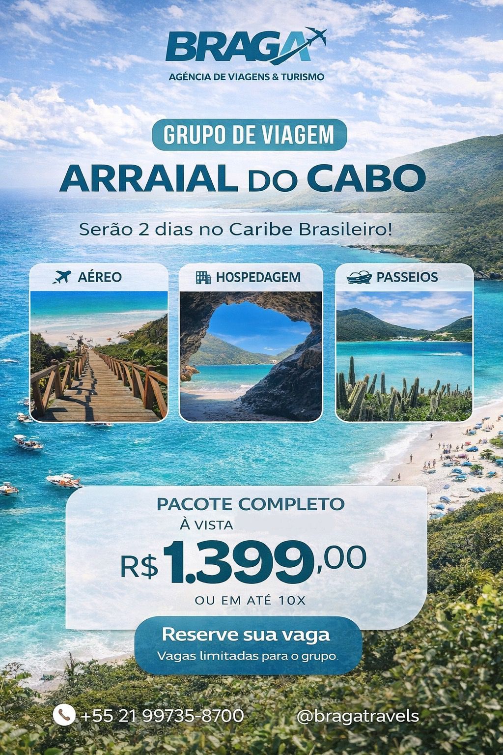 Pacote de Viagem Arraial do Cabo